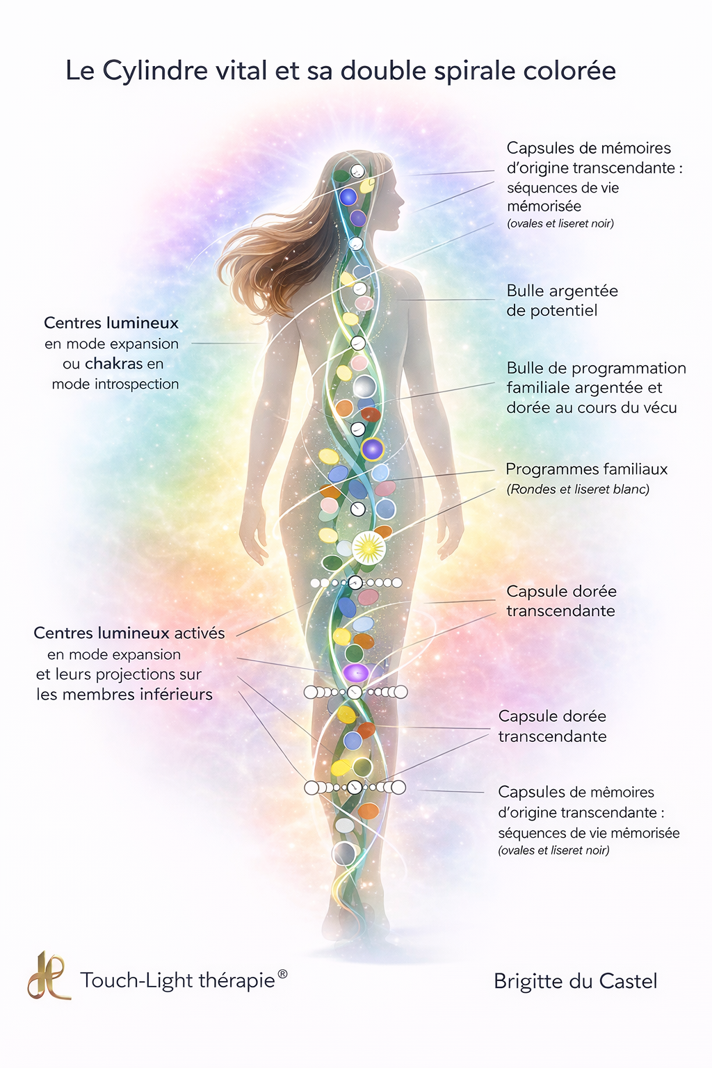 La couleur de l'aura émane de la partie la plus intime des Structures énergétiques de la personne : le Cylindre vital selon ma terminologie.